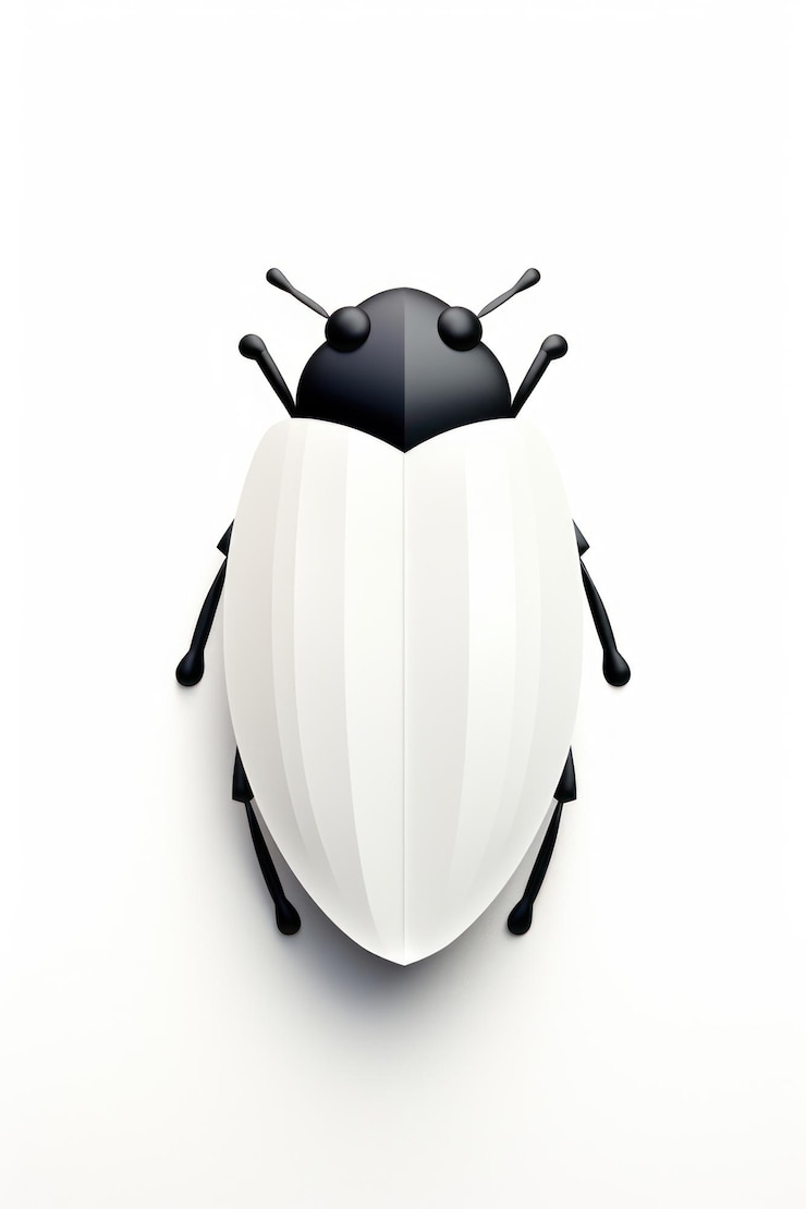 Photo minimalist beetle illustration design