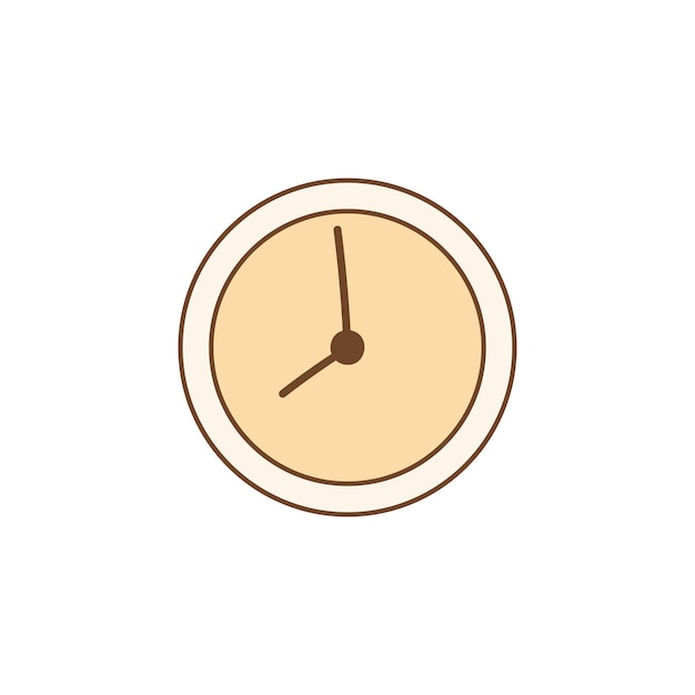 Minimalist cartoon wall clock showing seven oclock