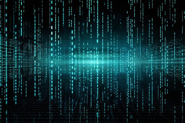 minimalist digital binary code matrix