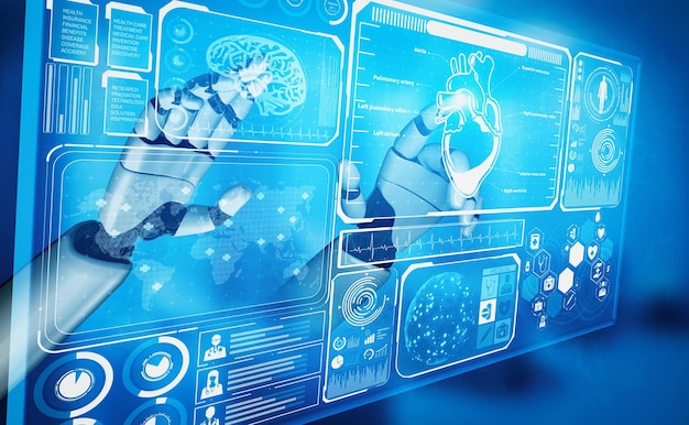 Mlb d rendering medical artificial intelligence robot