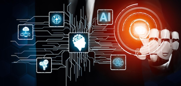 Mlp futuristic robot artificial intelligence concept