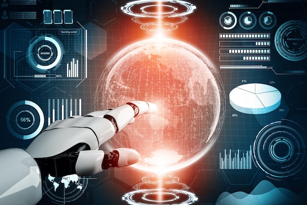 Mlp futuristic robot artificial intelligence concept