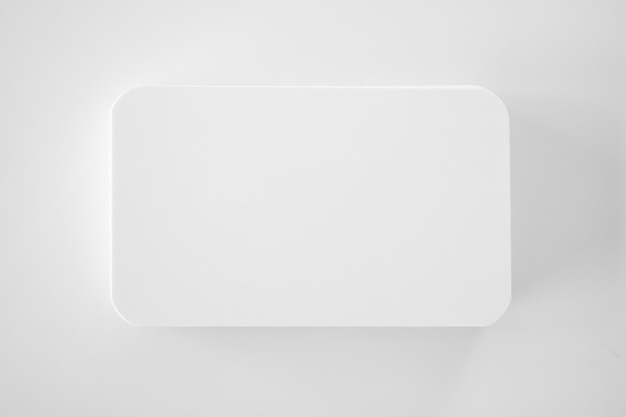Mockup white business card on white background