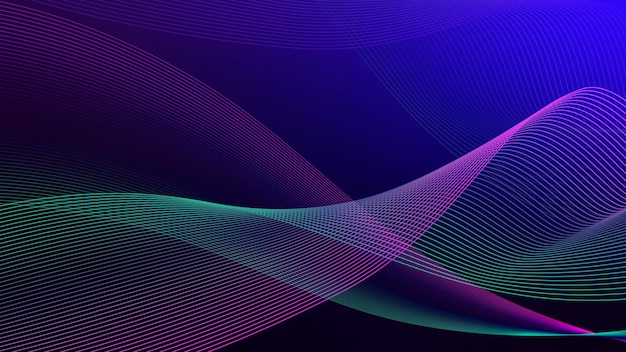 Modern abstract wave curve background design with halftone dark blue outlines Suitable for posters flyers websites covers banners advertisements etc