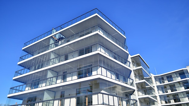 modern architecture of urban residential apartment building apartment building exterior
