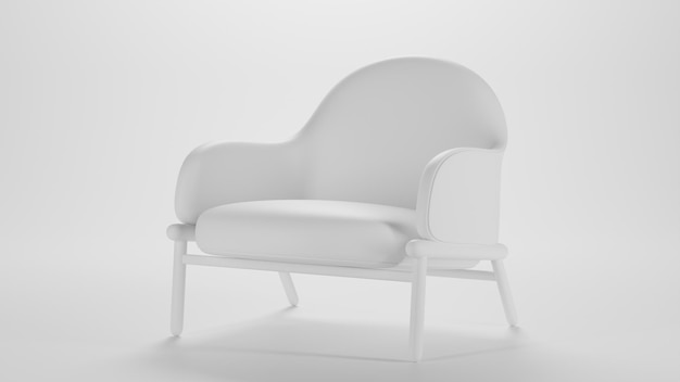 modern design single sofa premium photo 3d render