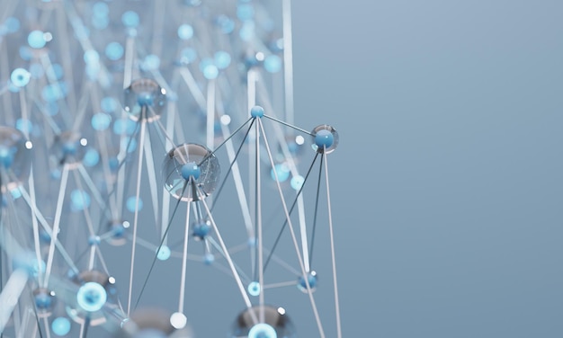 Modern futuristic background molecule structure for medical technology Social network 3d illustration
