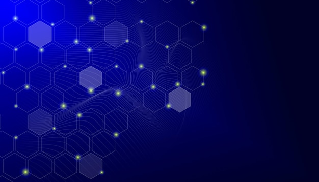 Modern futuristic technology background Illustration and dark blue gradient background