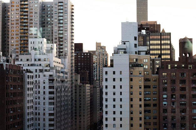 modern skyscrapers in city