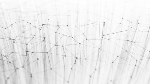Modern triangles connection technology background 3d rendering