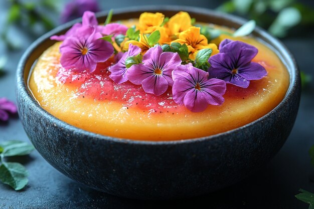 Một bát Mishti Doi với một lớp п п п п п п п п п п п п п п п п п п п п п п п п п п п п trái cây п п п п п п п п п п п п п п п п п п п п п п п п п п п п và hoa ăn được