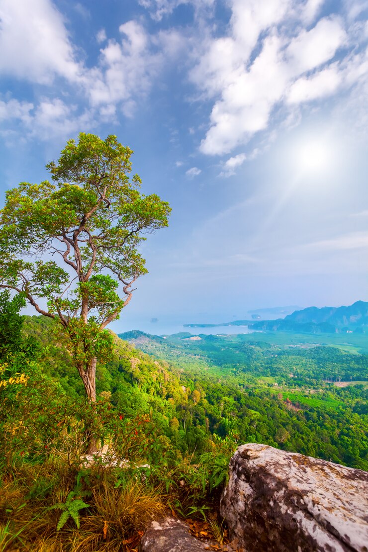 Photo mountains and sunshine in thailand