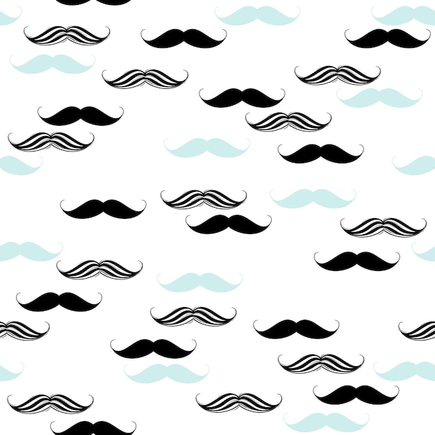 Mustache pattern PNG transparent background