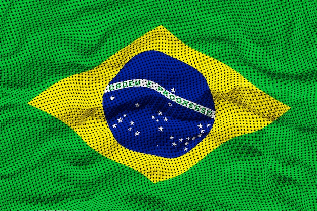 national flag of brazil background with flag of brazil