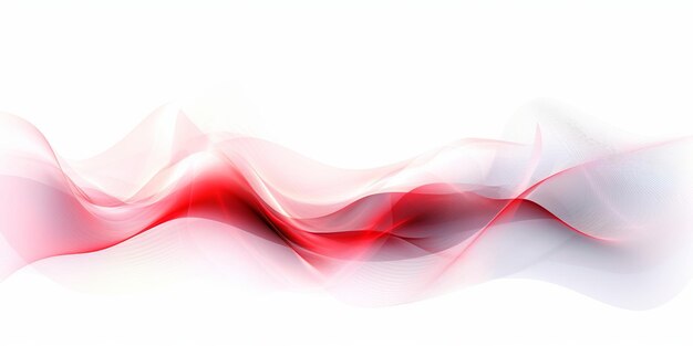 Nền kỹ thuật số có phông nền trắng với làn sóng ánh sáng đỏ rực rỡ