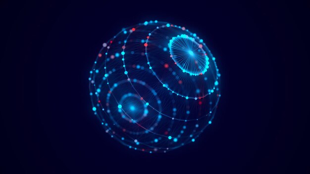Nền trừu tượng sóng hạt với sóng động lớn dữ liệu Ảnh vector