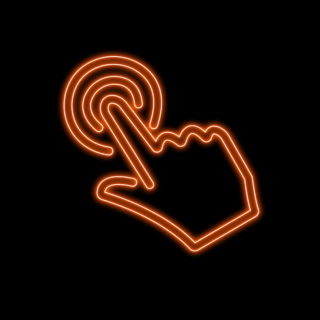 neon style computer cursor and arrow design vector