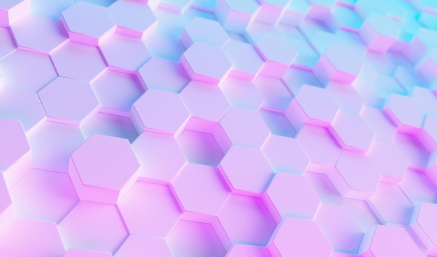 neon uv blue and purple futuristic  hexagon surface