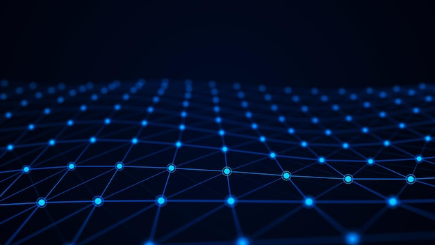 Network connection structure Abstract technology background Big data digital background 3d rendering