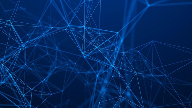 Network connection structure Abstract technology background Futuristic background 3d rendering