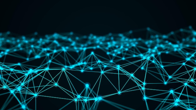 network connection structure abstract technology background science background big data digital background 3d rendering