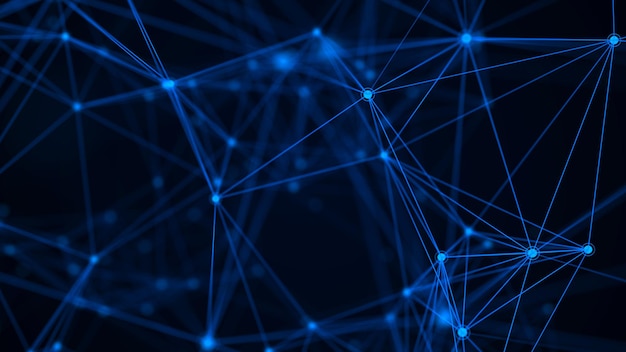 network connection structure abstract technology background science background big data digital background 3d rendering