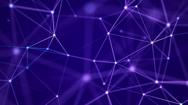 Network connection structure Big data visualization Digital background 3d rendering
