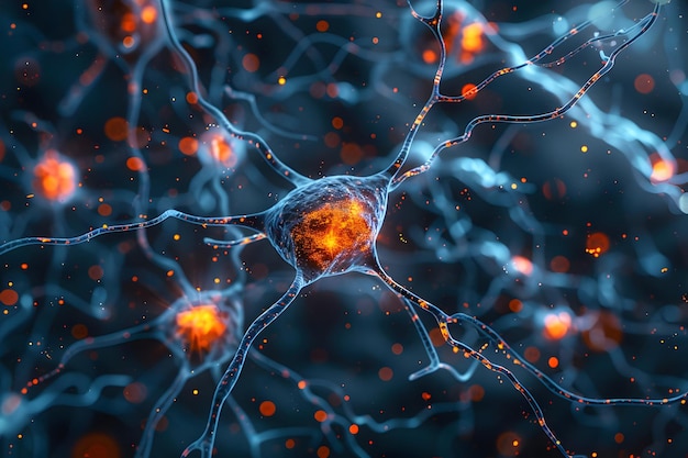 neural network visualization artificial intelligence data science and digital innovation in synapse and brain connections