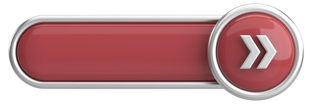 next button continue button 3d illustration