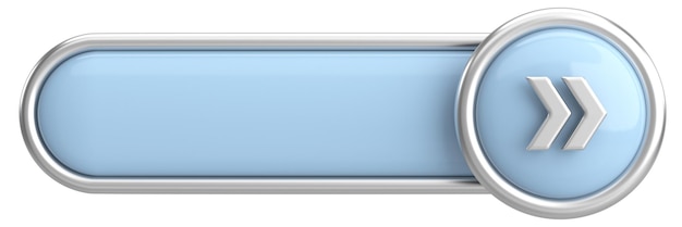 next button continue button 3d illustration