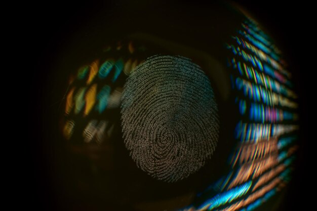 Nice fingerprint on the crumpled background of the code Abstract computer script code Software developer code
