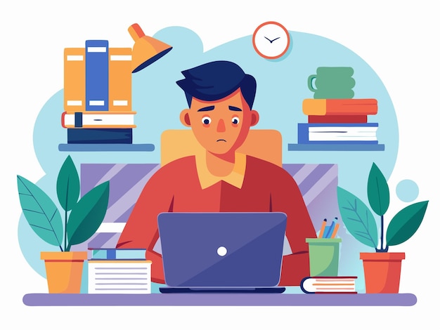 office work vector illustration