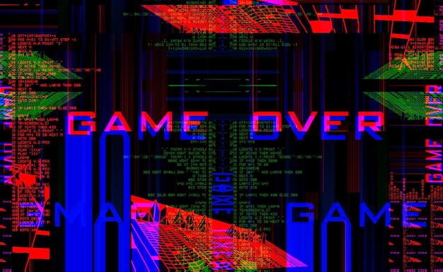 Old TV screen errorGame over Digital pixel noise abstract design Photo glitch The TV signal is not working Technical problems grunge wallpaper Data decomposition Monitoring a technical problem