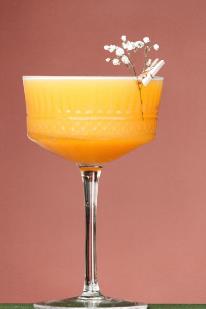 Orange alcoholic cocktail