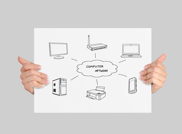 Paper with computer network
