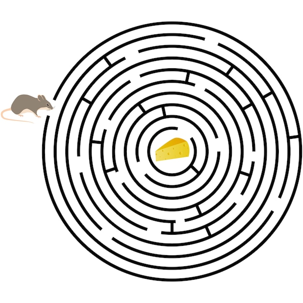 Pattern of round design elements labyrinth on background