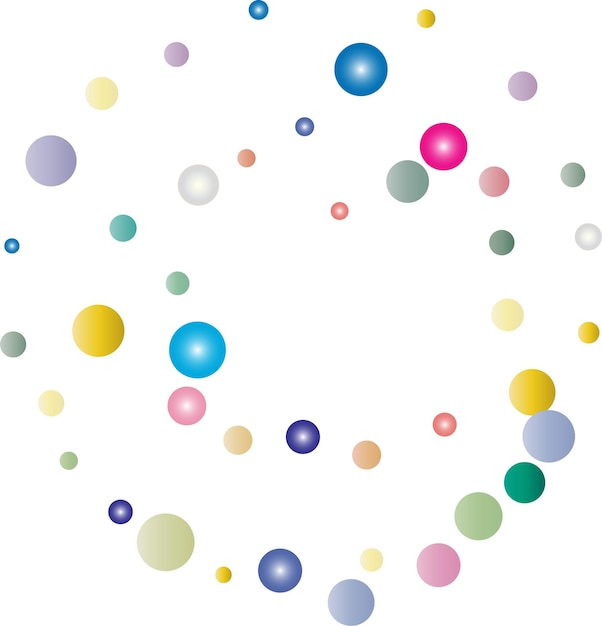 Pattern seamless print spiral colored circles brush hand drawn