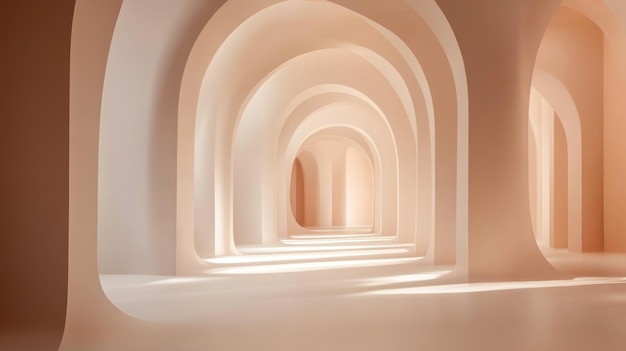 Peach Archway Corridor Interior Design