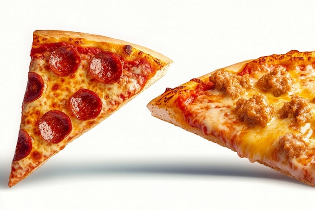 Pepperoni and Meatball Pizza Slices