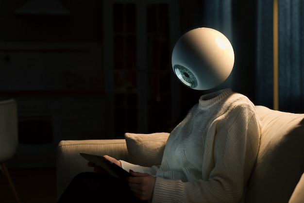 person  feeling their senses overstimulated