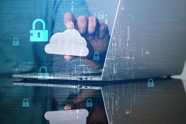 personal data allows secure access with biometric identification intelligence using cloud database