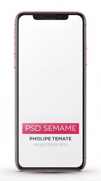 Phone template with blank frame for design