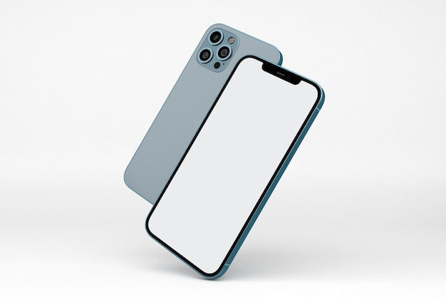 Phones 12 Right Side In White Background