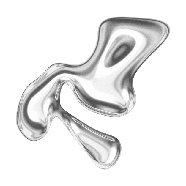 PNG Abstract chrome shape transparent background