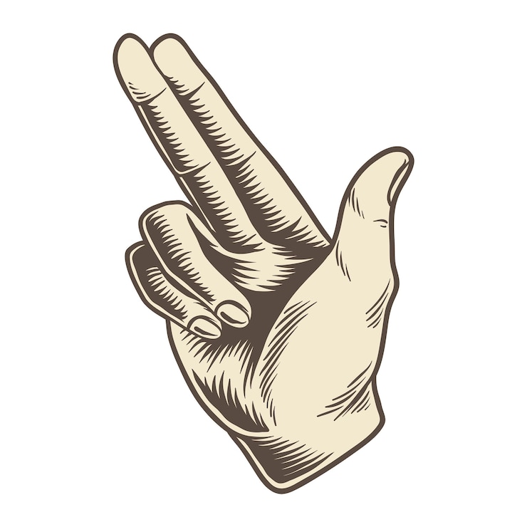 Photo png gun shaped hand sign illustration transparent background