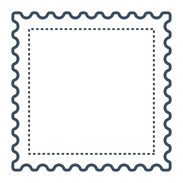 PNG square postage stamp element transparent background