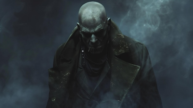 portrait of boogeyman monster in coat