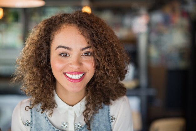portrait of happy beautiful woman