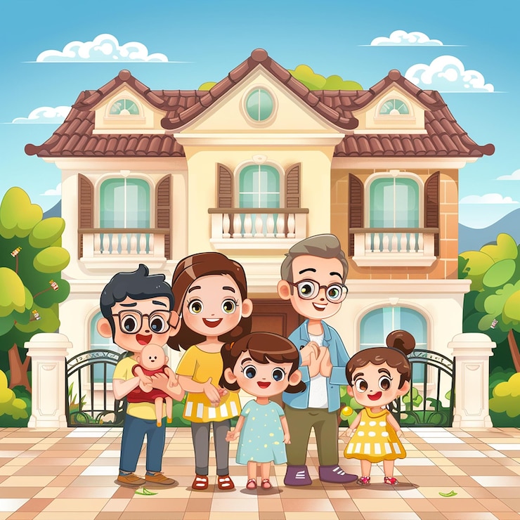 Photo portrait of parents anxiously raising children