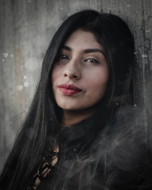 portrait of smiling young woman